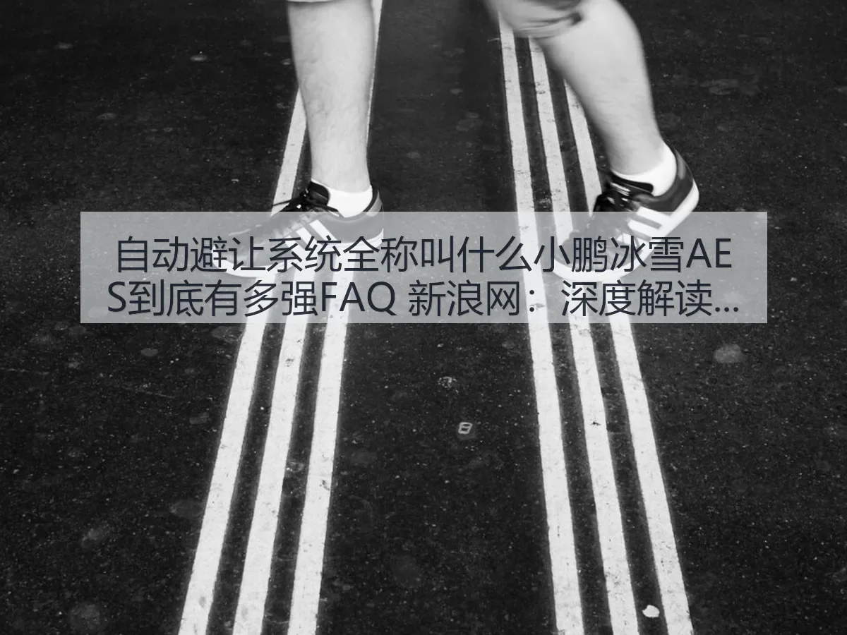自动避让系统全称叫什么小鹏冰雪AES到底有多强FAQ：体育场景安全技术